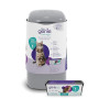 Litter Genie Easy Roll Poubelle Litière Anti-Odeurs Chat - 12 Sacs/3 Mois | Plastique recyclé 90% - Design Hermétique - 8 jours