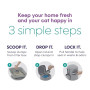 Litter Genie Easy Roll Poubelle Litière Anti-Odeurs Chat - 12 Sacs/3 Mois | Plastique recyclé 90% - Design Hermétique - 8 jours