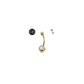 AceFun Piercing nombril argent,6mm 8mm 10mm 10mm 12mm 14mm 16mm Piercing nombril Titane pour femmes 1 pièce 14G solide G23 Pierc