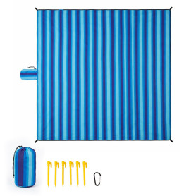RUMBALUXY Couverture de Pique-Nique Imperméable, Nappe Pique Nique Portable, Couverture de Plage Légère, Tapis Pique Nique, Rayu