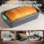 fuxunamz 2 Pièces Moule Cake Silicone, Antiadhésif Moule Silicone Rectangulaire avec 1 Brosse + 1 Spatule, Moule à Cake 28x15x6.