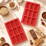 loxeu Moule Silicone Rectangulaire pour Barres de Céréales 9 Alvéoles 2 Pcs | Moule Antiadhésifs Lavables à Chocolat pour truffe