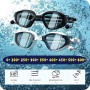 HSTWODE Lunettes de natation optiques avec correction visuelle | Dioptrie : de -0 à -6,0 | Anti-buée | Protection UV | Ajustemen