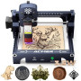 Acmer T1 3.5W Machine de Gravure Laser, Mini-Graveuse Laser Portable, DéCoupeuse Laser de Haute PréCision (0,01 Mm), Zone de Tra