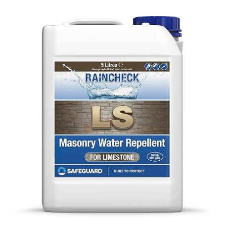 Raincheck Hydrofuge Façade 5L – Imperméabilisant Pierre Calcaire & Travertin – Incolore, Respirant – Protection 10 Ans – Rendeme
