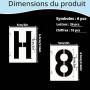 REEKNOKOL Lot de 42 pochoirs réutilisables pour Lettres de l'alphabet, pochoirs à Chiffres, modèles de Chiffres et de Lettres im