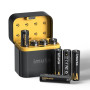 imuto Rechargeables Piles AA 1,5V Lithium（Lot de 8 Piles and Chargeur de Batterie），3000mWh,1600 Cycles, adaptées aux appareils P