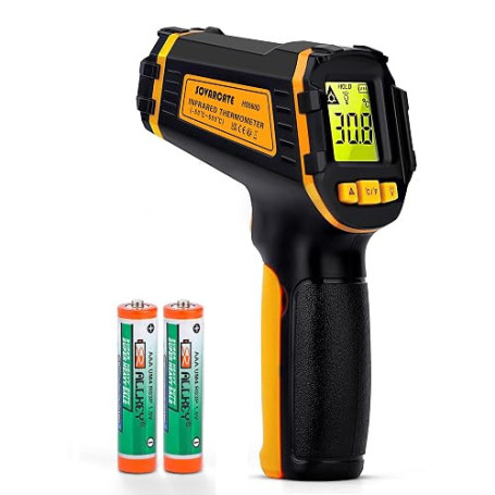 Thermomètre Infrarouge -50℃~600℃ Thermomètre Laser Numérique Sans Contact pour Cuisine, Pizza, Four, Réfrigérateur, Aliments, Ré