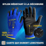 S&R Gants de Travail Homme Femme Taille 10. Gants travail fin | Lot de 12 Paires – Gants de Jardinage Homme. Gant Manutention Me
