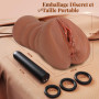 Cacuola Masturbateurs Réalistes 3 en 1 pour Hommes – Kit Masturbateur avec Mini Vibromasseur Interactif IA, Silicone Souple, Sex