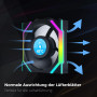 Lian Li UNI FAN SL Wireless LCD L?fter, ARGB, PWM - 120 mm, schwarz