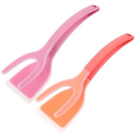 ibasenice 2 Pièces Spatule à Œufs au Plat Pince en Silicone, Clamping Design, Résistante la Chaleur L’usure, Chauffe Rapide, pou