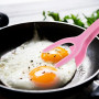 ibasenice 2 Pièces Spatule à Œufs au Plat Pince en Silicone, Clamping Design, Résistante la Chaleur L’usure, Chauffe Rapide, pou