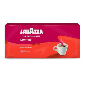Lavazza - Il Mattino, Café Moulu, Idéal pour la Machine Filtre ou Manuelle, avec Notes Aromatiques de Fruits Secs, pour un Espre