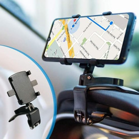 BEENLE Support de téléphone Multifonction pour Tableau de Bord de Voiture, avec Clip à Ressort réglable Rotatif à 360°, Convient