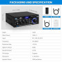 Amplificateur HiFi 600W Mini Bluetooth AK45 Récepteur Stéréo Maison Voiture | Amplificateur numérique 2 canaux 12V/220V avec rad