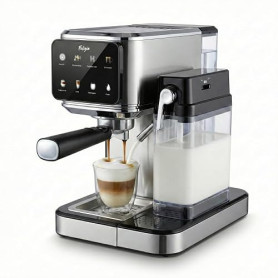 Cafetière Expresso Machine à Café Semi Automatique 20 Bars Écran Tactile Réservoir Lait 1 L Thermoblock Cappuccino Latte Froid A
