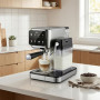 Cafetière Expresso Machine à Café Semi Automatique 20 Bars Écran Tactile Réservoir Lait 1 L Thermoblock Cappuccino Latte Froid A