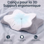 Utopia Bedding Oreiller Cervical, Mousse à Mémoire de Forme, Soutien du Cou | Design Adapté au Sommeil Une conception pensée pou