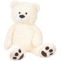 BRUBAKER Peluche géante XXL - Ours/Nounours - 100 cm | Ultra Douce & Mignonne - Blanc