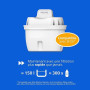 Philips Water Carafe Filtrante XL Avec 3 Cartouches de Remplacement Filtration Avancée, Minuterie Électronique, Débit Rapide, Bl
