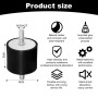 Silent bloc M10, 4 pièces VV Anti Vibration Silenbloc Caoutchouc (40 x 30) | Convient pour compresseurs dair, moteurs diesel, mo