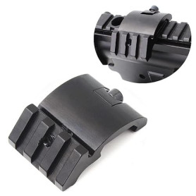 FIRECLUB Support de rail Picatinny déporté ultra bas profil 45 degrés 20 mm latéral noir pour point rouge, grossisseurs, lampes