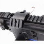 FIRECLUB Support de rail Picatinny déporté ultra bas profil 45 degrés 20 mm latéral noir pour point rouge, grossisseurs, lampes
