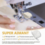 2 Guides Couture Magnétiques, Guide Couture Aimanté pour Machine à Coudre | Guide pour Machine à Coudre, Guide Magnétique Access
