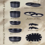 GiPP 15 PCS Batterie Cuisine en CéRamique AntiadhéSive et Poignee Amovible | Sets de Poêles et Casseroles Non Toxique, Poele Ind