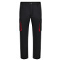 VELILLA 103004 Pantalon de Travail - Noir et Rouge - Taille 38 | Pantalon multipoches renforcé, fermeture zip et bouton, poches 