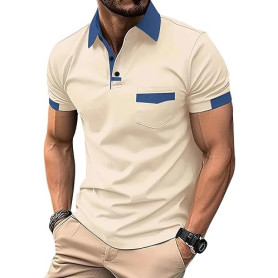 Halfword Polos Homme Manche Courte Golf Tennis Respirant Sport T-Shirts Eté