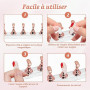2Pcs Supports Magnétiques pour Faux Ongles, Presentoir à Ongles Capsules avec Base Acrylique et 100 Autocollants, Support Nail A