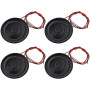 VGOL Lot de 4 Mini Haut-parleurs 36 Mm 8 ? 0,5 W avec Câble de 10 Cm pour Sonnettes MP3 Alarmes Jouets