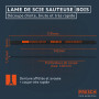 Presch Lames de scie sauteuse Bois Très longues 10 pcs. - Découpe droite et rapide (5-120 mm) - Lames haute longévité à emmanche