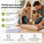 Lot de 10 mètres blancs incassables - Mètre pliant précis de 2 m - Facile à lire