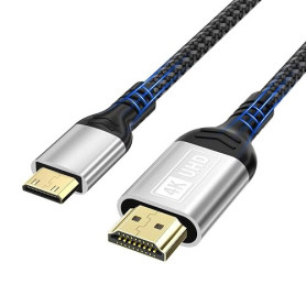 Kryoza Câble Mini HDMI vers HDMI 1M,4K@60Hz Câble Mini HDMI | Câble HDMI vers Mini HDMI Supporte UHD 3D HDR ARC,avec Raspberry P