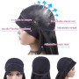 Perruque Bandeau Cheveux Femme Bresilienne Bouclée 14 Pouces Court Kinky Curly Headband Wig Human Hair 180% Densité Non Lace Fro