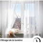 Deconovo Rideaux Voilage Blanc avec Oeillets pour Fenêtre L140 x H240cm | 2 Pièces Voilage Transparent pour Maison, Panneaux Int