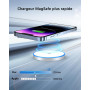 Chargeur Induction iphone,Chargeur Magsafe Compatible avec iPhone 18 Pro Max/18 Pro/Duo/Air/17/16/15/14/13/12 Series,AirPods 5-2