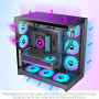 H2(2026)HYXN Boitier PC–Avec 8 Ventilateurs PWM ARGB(6x140mm et 2x120mm)Grand boîtier PC ATX Mid-Tower à Double Chambre pour Flu