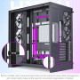 H2(2026)HYXN Boitier PC–Avec 8 Ventilateurs PWM ARGB(6x140mm et 2x120mm)Grand boîtier PC ATX Mid-Tower à Double Chambre pour Flu