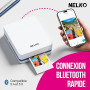 Nelko PP01 Mini Imprimante Photo Portable,Blanc,1 Machine + 100 Feuilles | Impresión color HD resistente agua/manchas, Compatibl