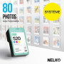 Nelko PP01 Mini Imprimante Photo Portable,Blanc,1 Machine + 100 Feuilles | Impresión color HD resistente agua/manchas, Compatibl