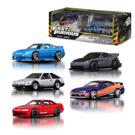Hot Wheels Premium Fast & Furious Tokyo Drift Bundle | 5 véhicules Hot Wheels 1:64 Fast & Furious, emballage collection, JFL99