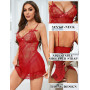 Tuopuda Lingerie Sexy Femme Coquine Hot Tenue Nuisette Sensuelle Dentelle Chemises de Nuit Col V sous Vetements Feminins, Robe d