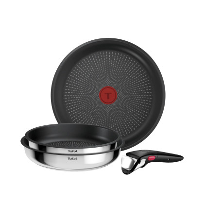 Tefal - Ingenio Comfort Max Batterie de cuisine - Antiadhésif - 4 pièces | Poêle et casserole induction empilables - Poignée amo