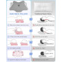 Oreiller Ergonomique Cervical, 3 en 1 Oreiller Memoire Forme, Oreiller Cervical, Coussin Ergonomique pour Les Dormeurs sur Le cô