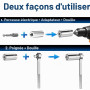 Lpluziyyds Ensemble de douilles universelles multifonctions avec adaptateur de perceuse - Outil universel pour dévisser n'import
