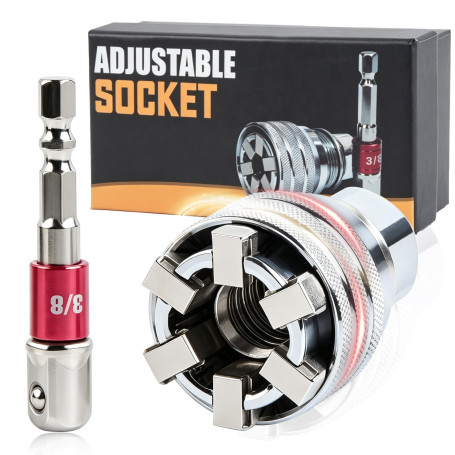 KEWAYO Clé à douille universelle réglable de 10 à 19 mm